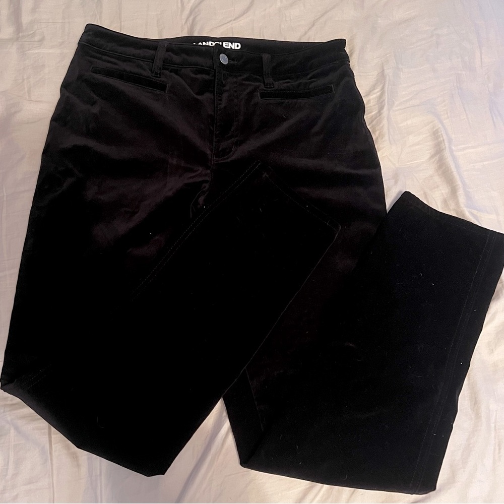 Suede mid rise pant